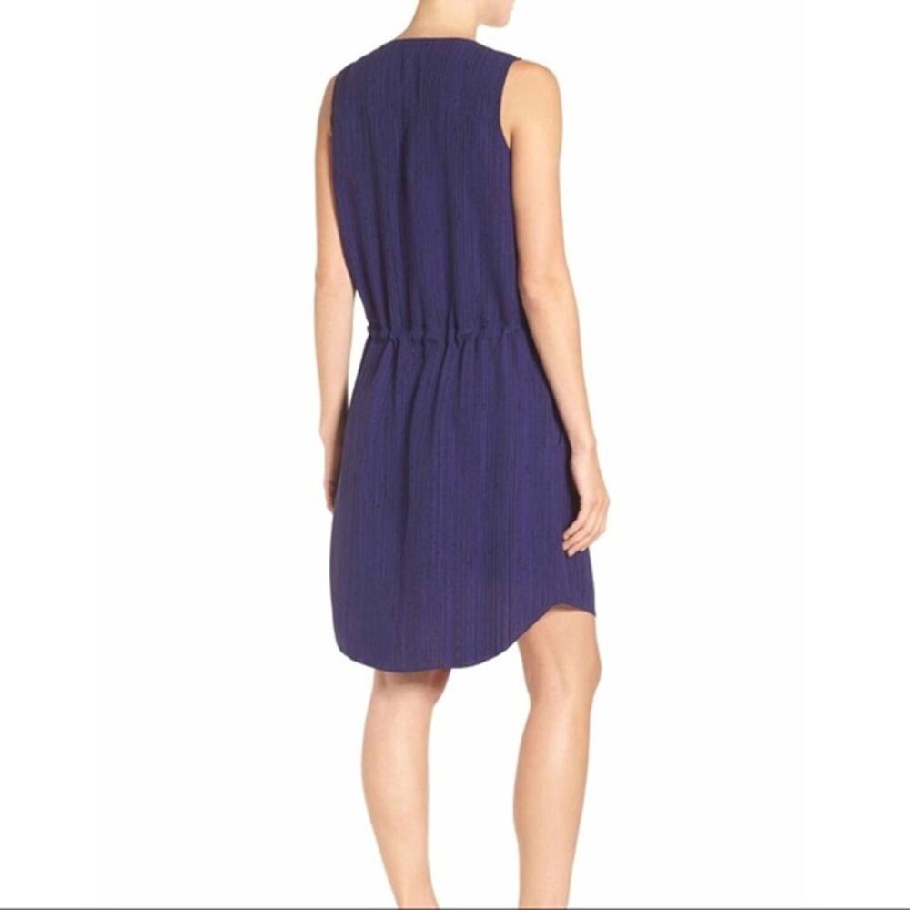 NWT Eileen Fisher XL Shima Printed Silk Crepe Scoop Neck Blouson Dress - Picture 3 of 9